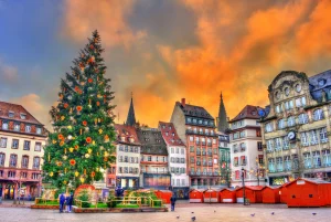 Marché de Noël de Strasbourg, sapin Place Kleber